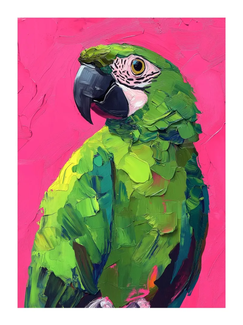 Pappagallo colorato carta hahnemühle da DWA
