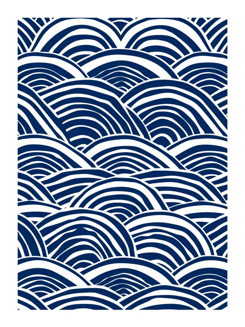 Olas azules abstractas metacrilato de DWA
