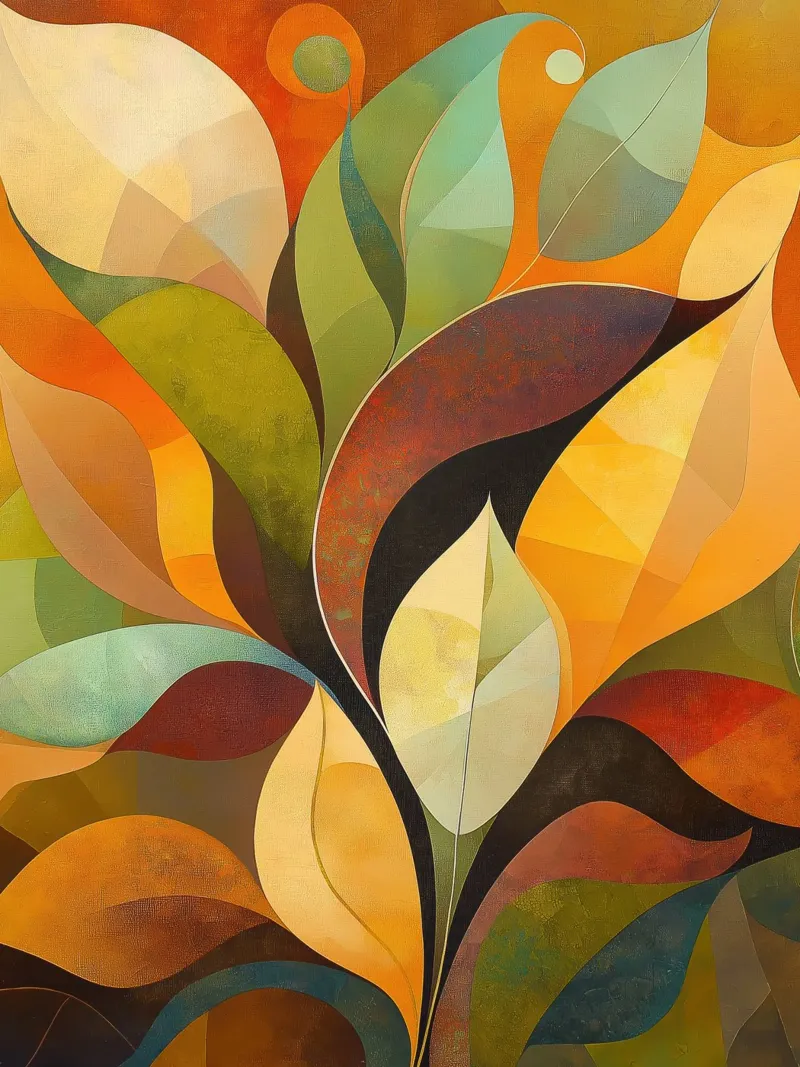 Abstract blad canvas by Imagine