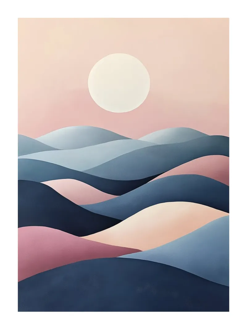 Minimalist Sunset Landscape acrylic glass by DWA