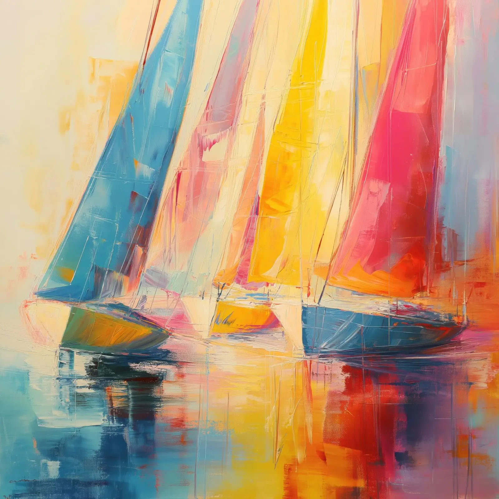 Abstracts zeilboten canvas by Imagine