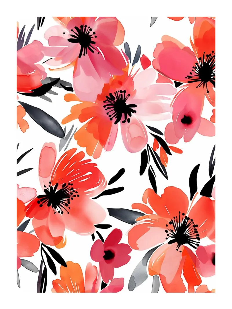 Fleurs Vibrantes toile de DWA