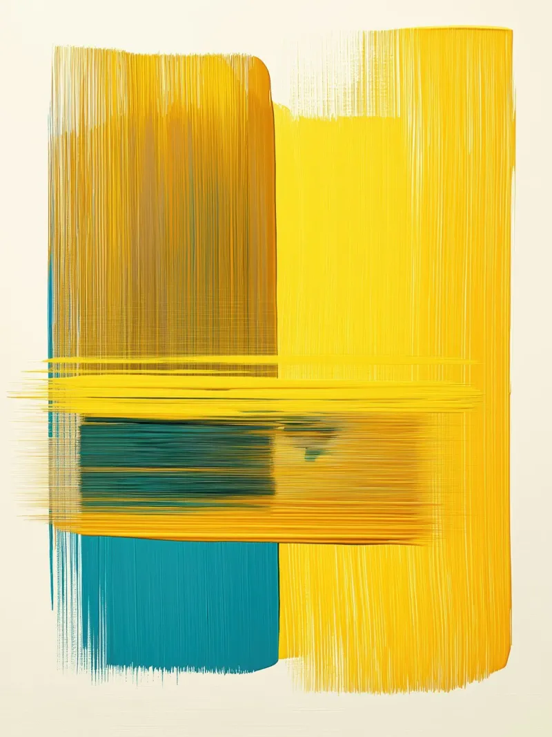 Forme astratte con giallo blu pellicola backlit da Imagine