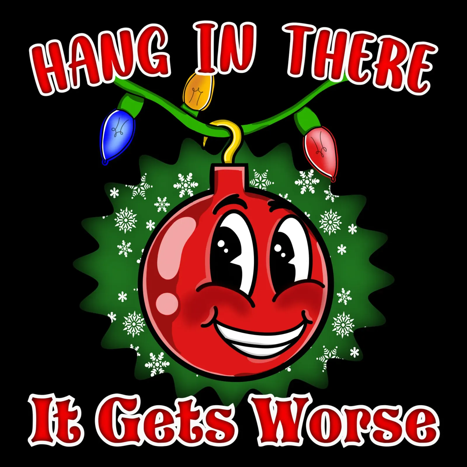 Divertente Pallone di Natale Hang in There pellicola backlit da sillyindustries