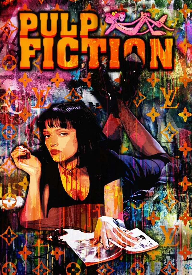 Pop Art Pulp Fiction Movie pellicola backlit da FreeArtStudio