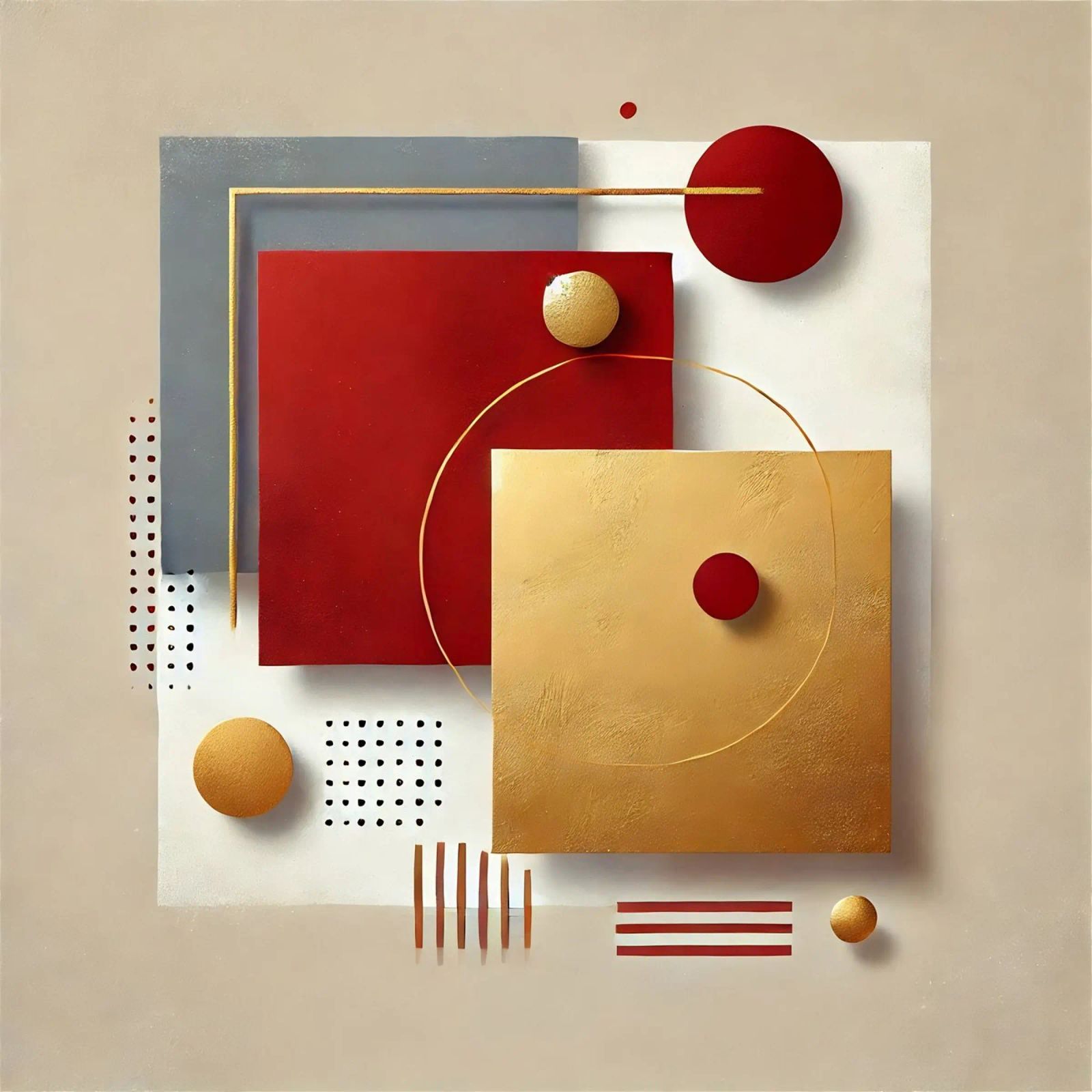 Art moderne rouge or poster de abstrakt