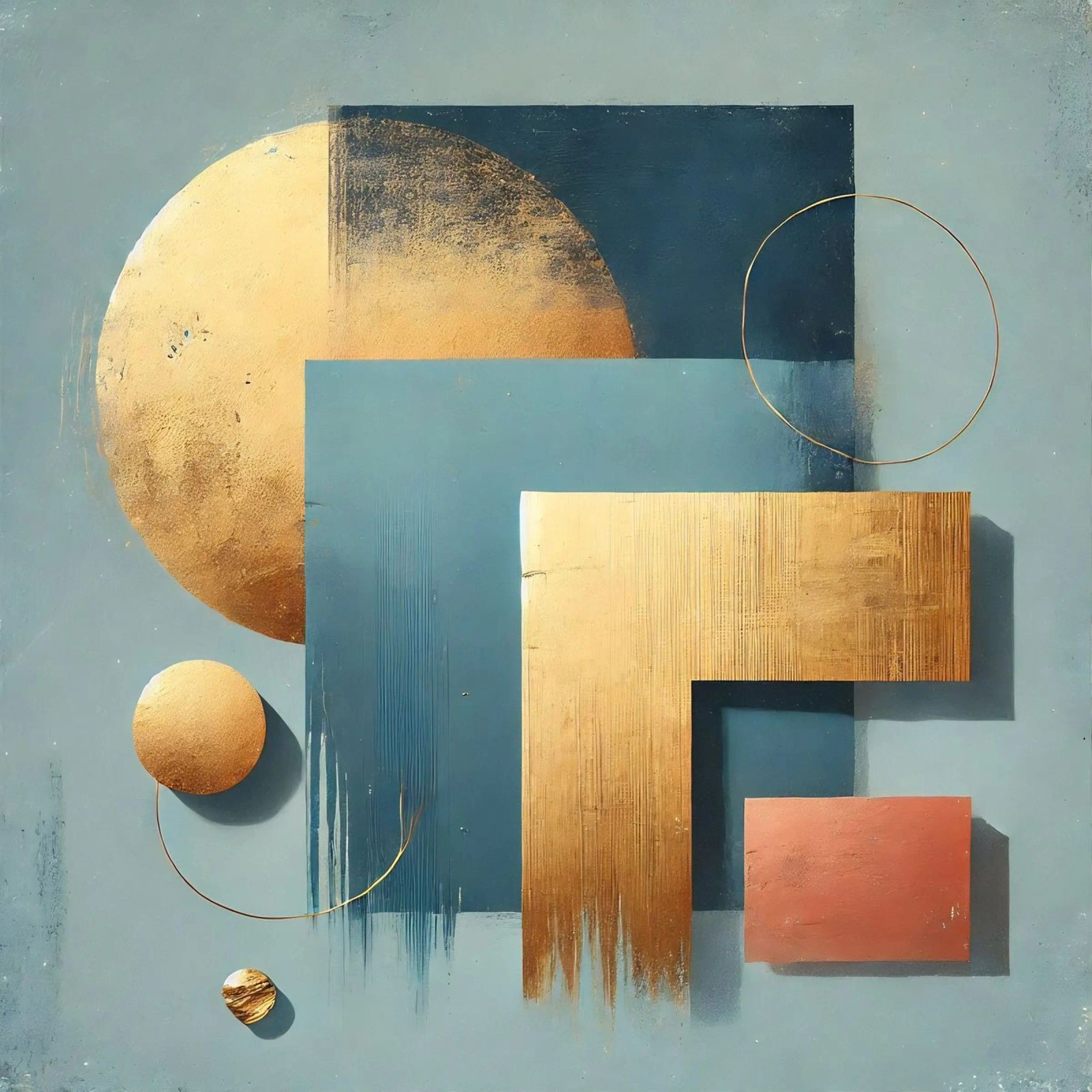 Art moderne pétrole or poster de abstrakt