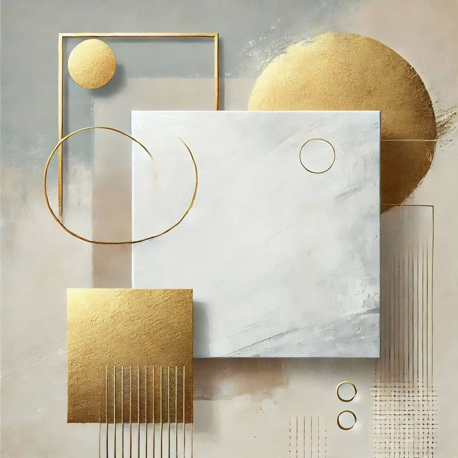 Arte moderna in oro bianco poster con telaio in legno da abstrakt