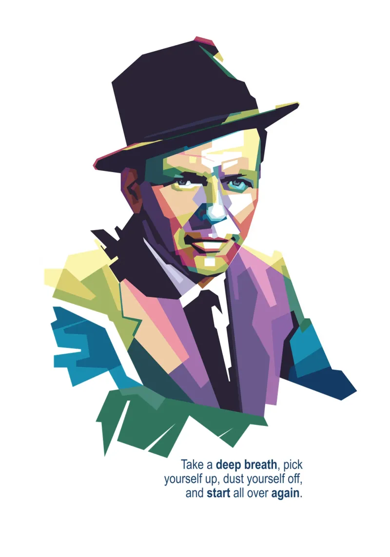 Frank Sinatra Quotes pellicola backlit da Alkahfsmart