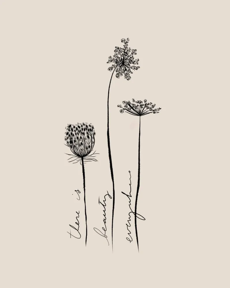 There is beauty everywhere poster con telaio in plastica da anisillustration