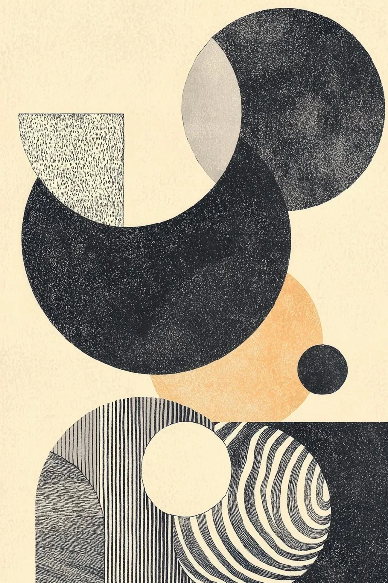 Geometrico astratto moderno pellicola backlit da Melloi Art Print