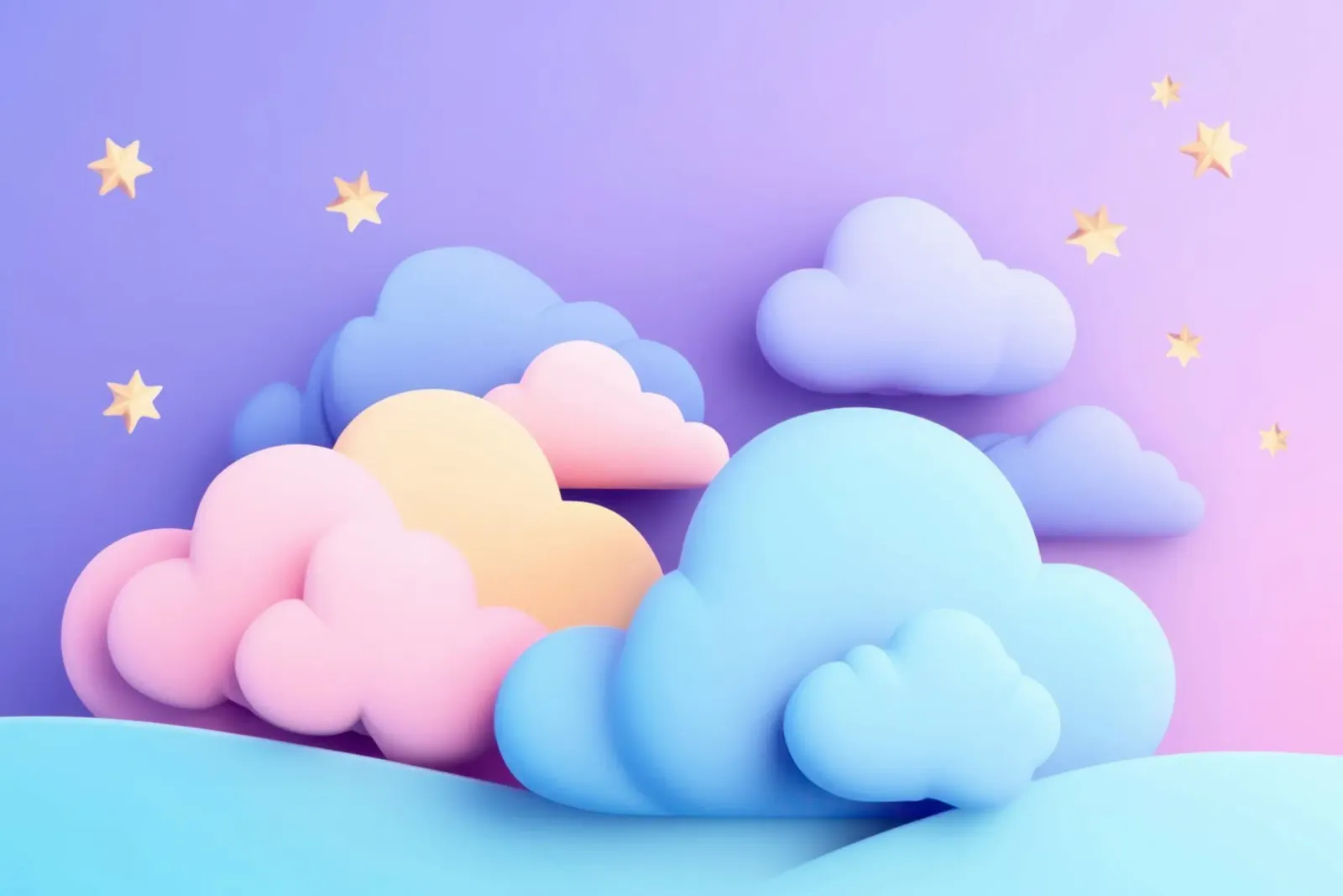 Dreamy Purple, Pink Pastel Cloudscape poster by Modern Muse