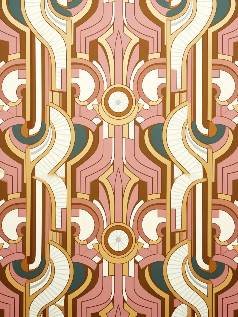 Geometric retro fascination canvas with Floater frame by Carinaprint