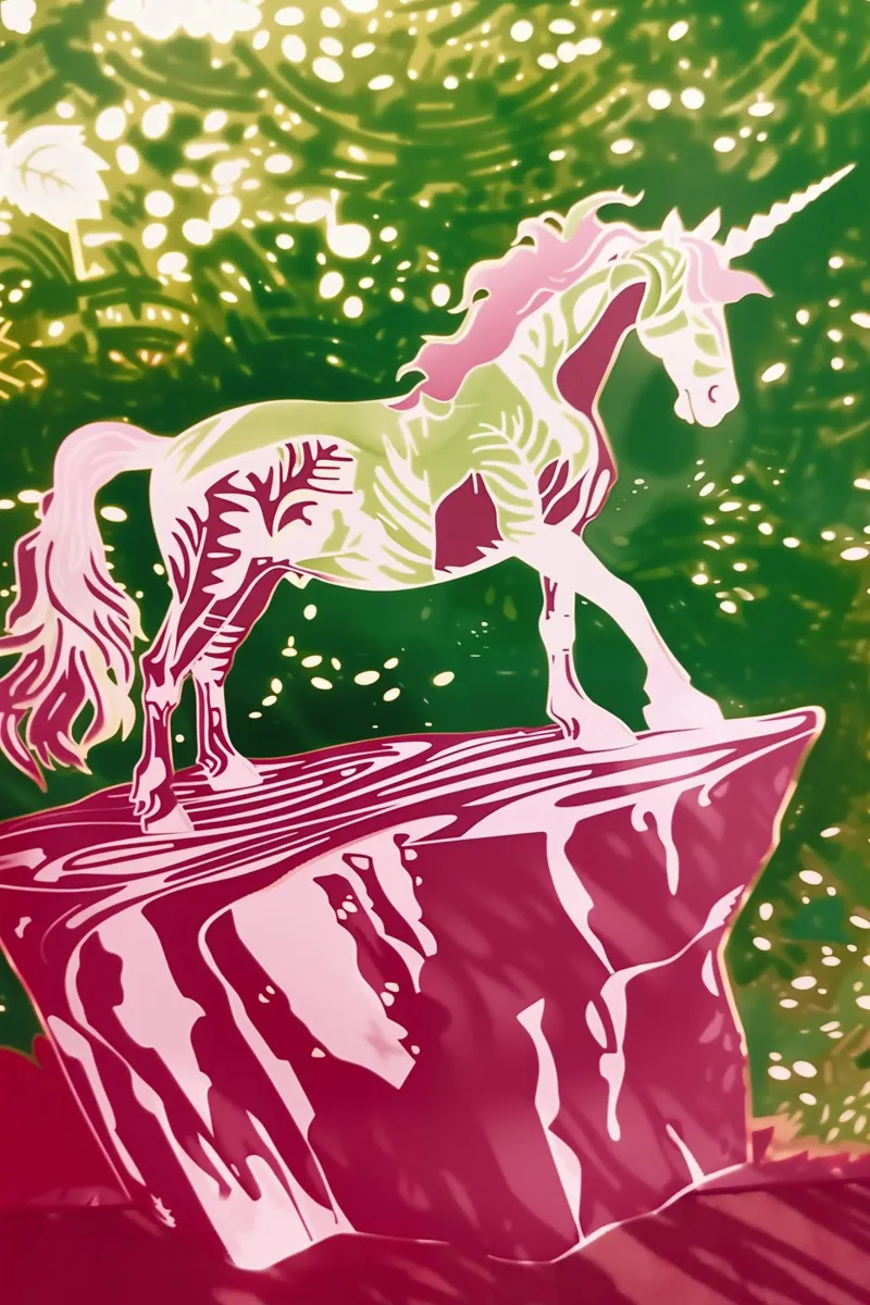 The Last Unicorn | Silhouette da favola con un look retrò poster da Autofocus