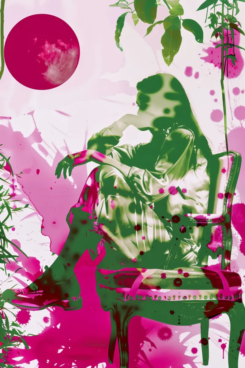 Under The Pink Moon (Sotto la luna rosa) - Ispirato a Nick Drake tela con Cornice a cassetta da Autofocus