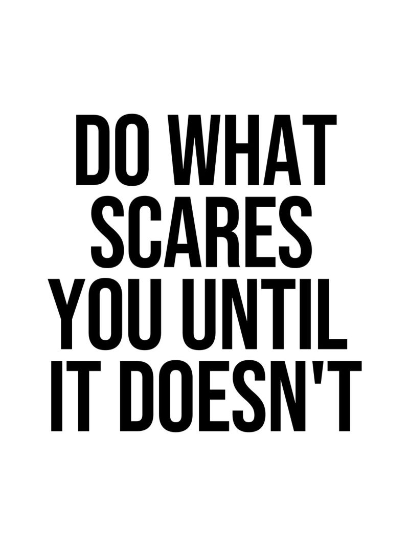 do what scares you until it doesn't quote canvas by Paigaam Studio