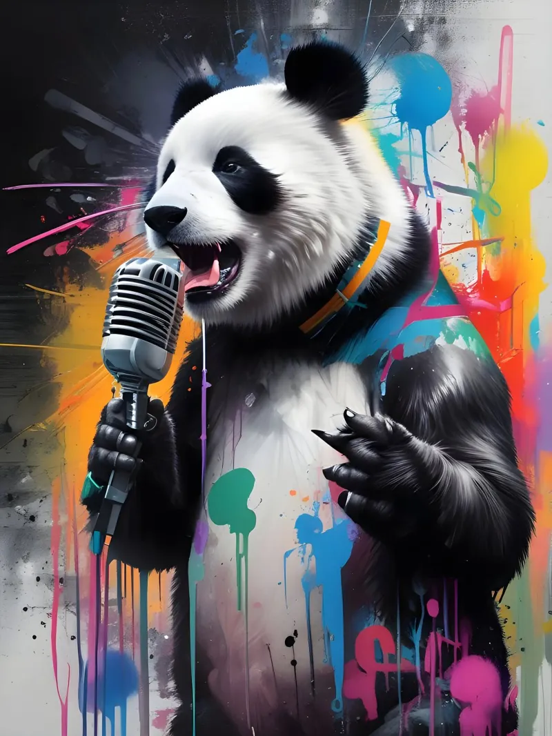 Panda canta le voci carta hahnemühle da MakArena