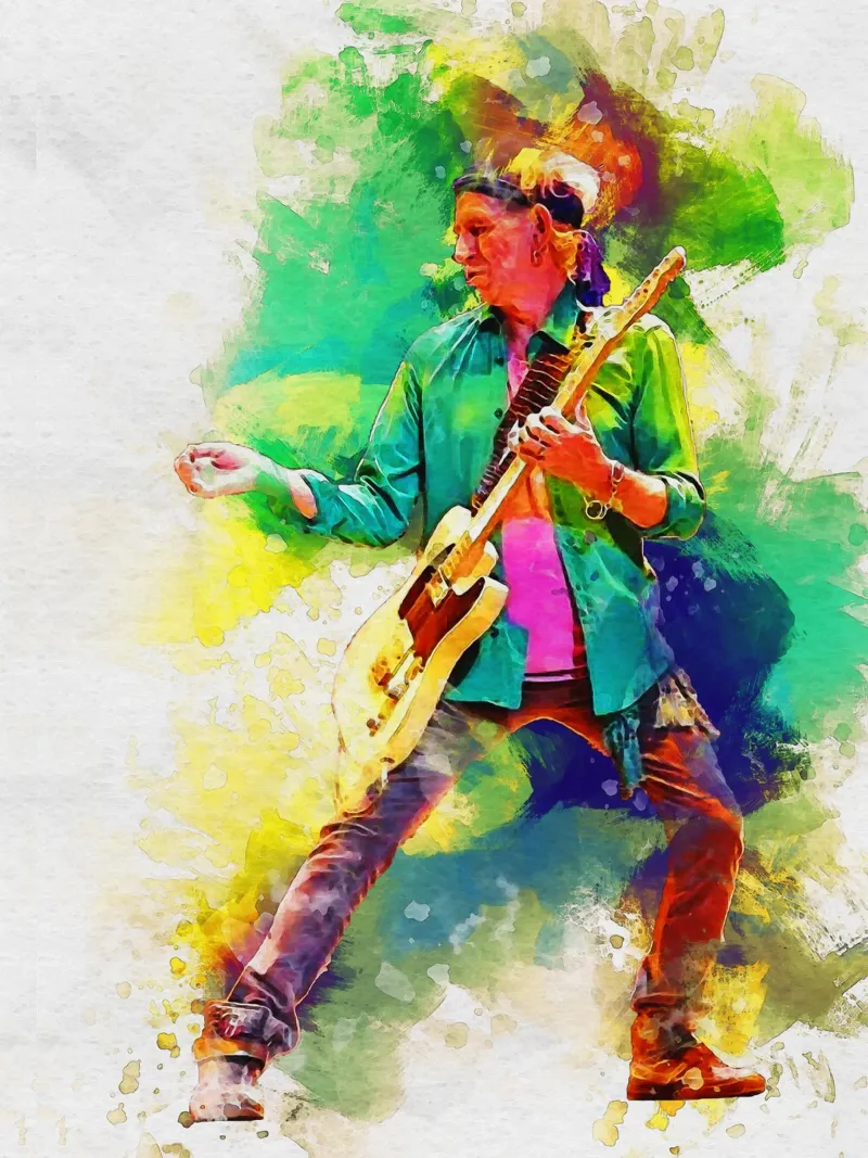 Macchia di ritratto Keith Richards pellicola backlit da Gunawan Rb