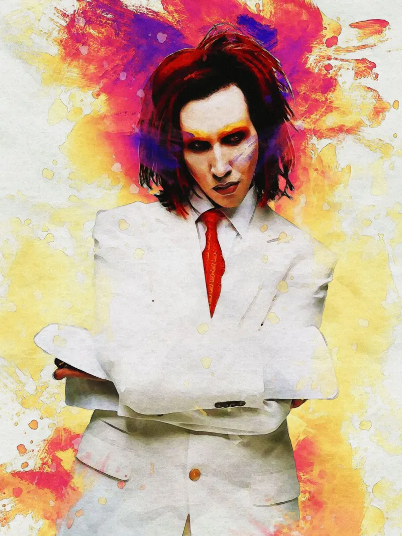 Macchia di ritratto Marilyn Manson pellicola backlit da Gunawan Rb