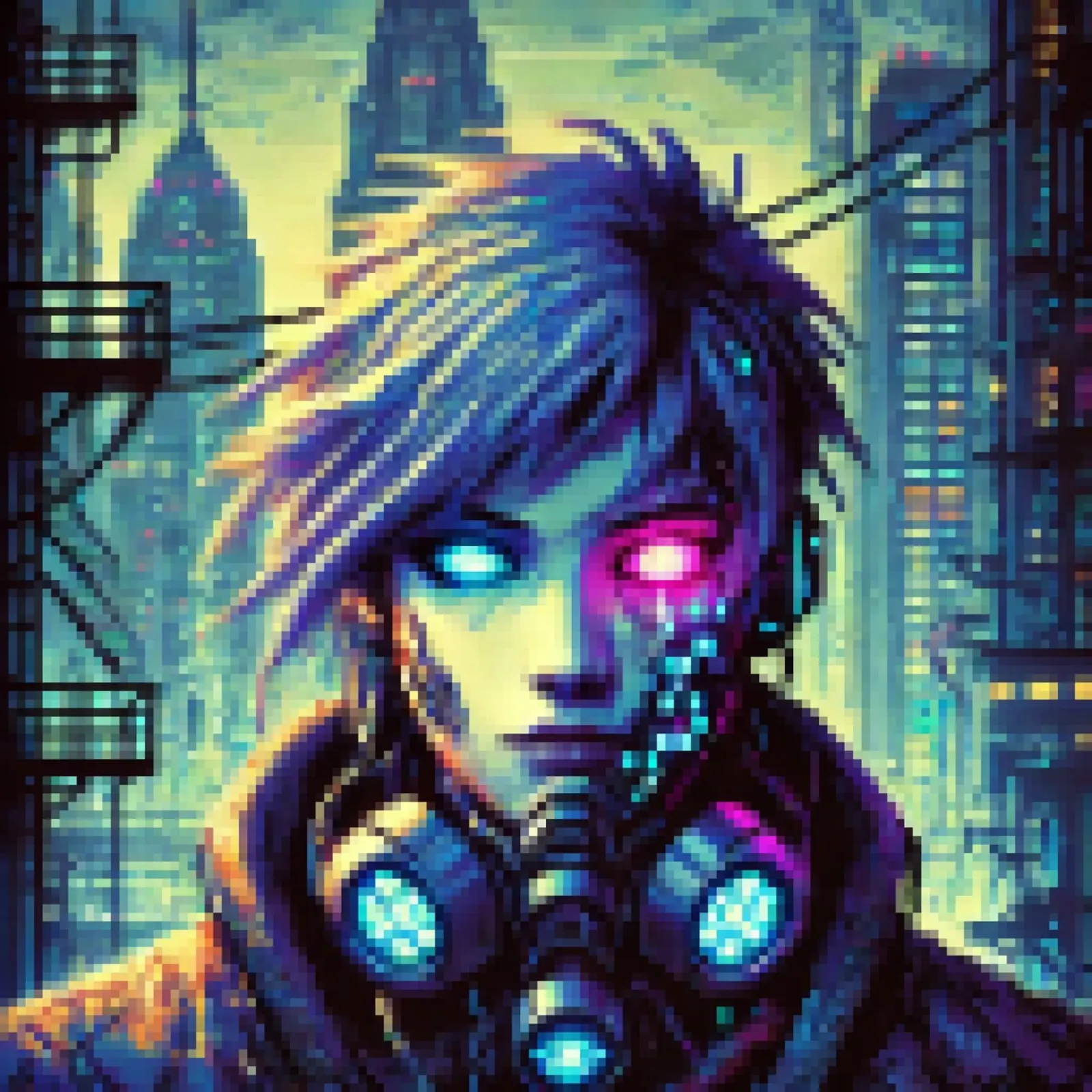 Cyberpunk - Pixelart pellicola backlit da pixelart