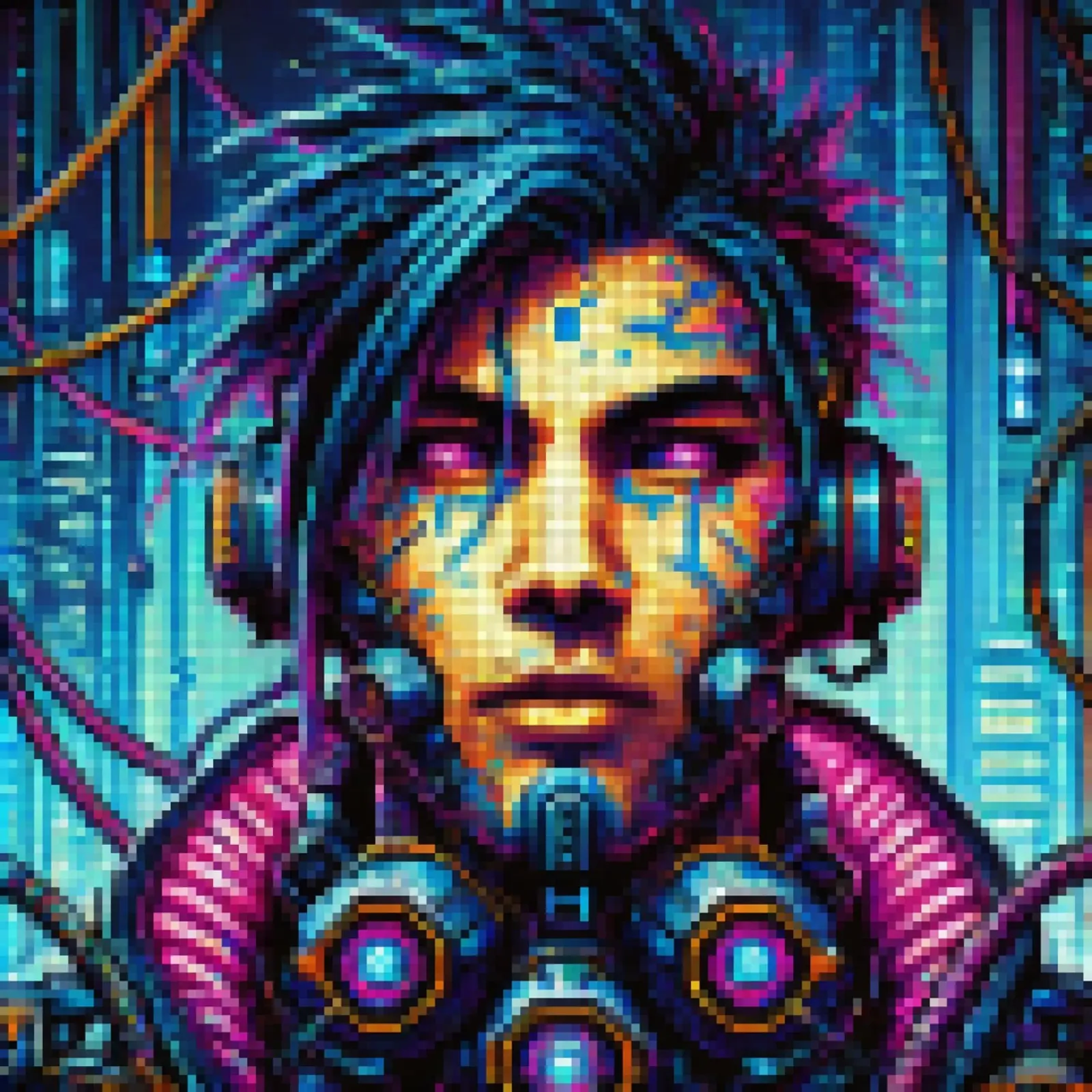Cyberpunk - Pixelart pellicola backlit da pixelart
