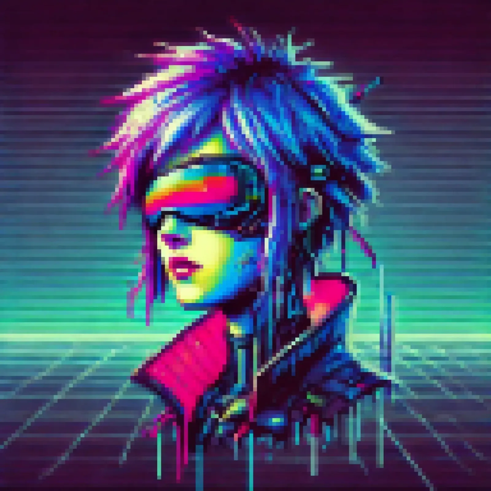 Cyberpunk - Pixelart pellicola backlit da pixelart