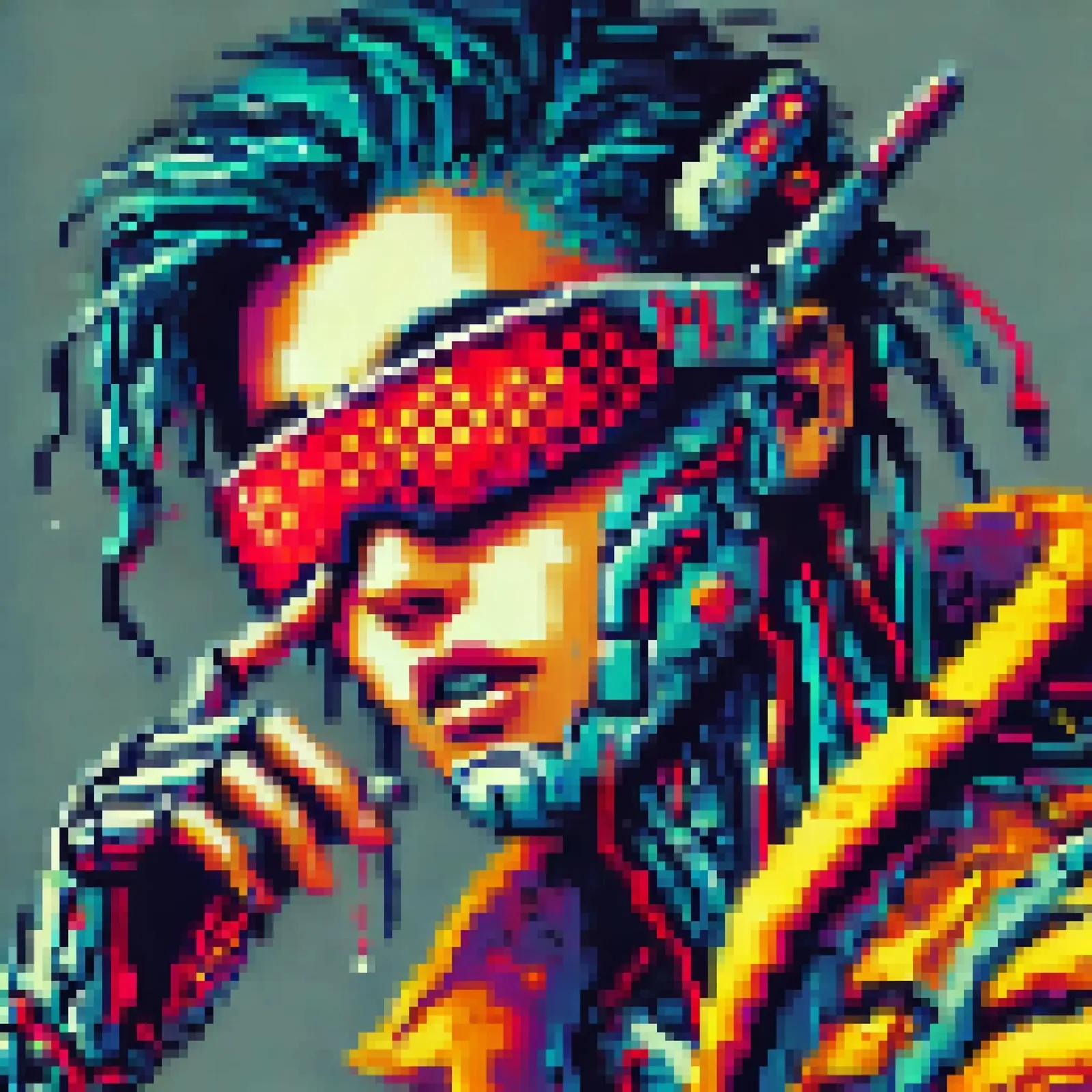 Cyberpunk - Pixelart plexiglass da pixelart