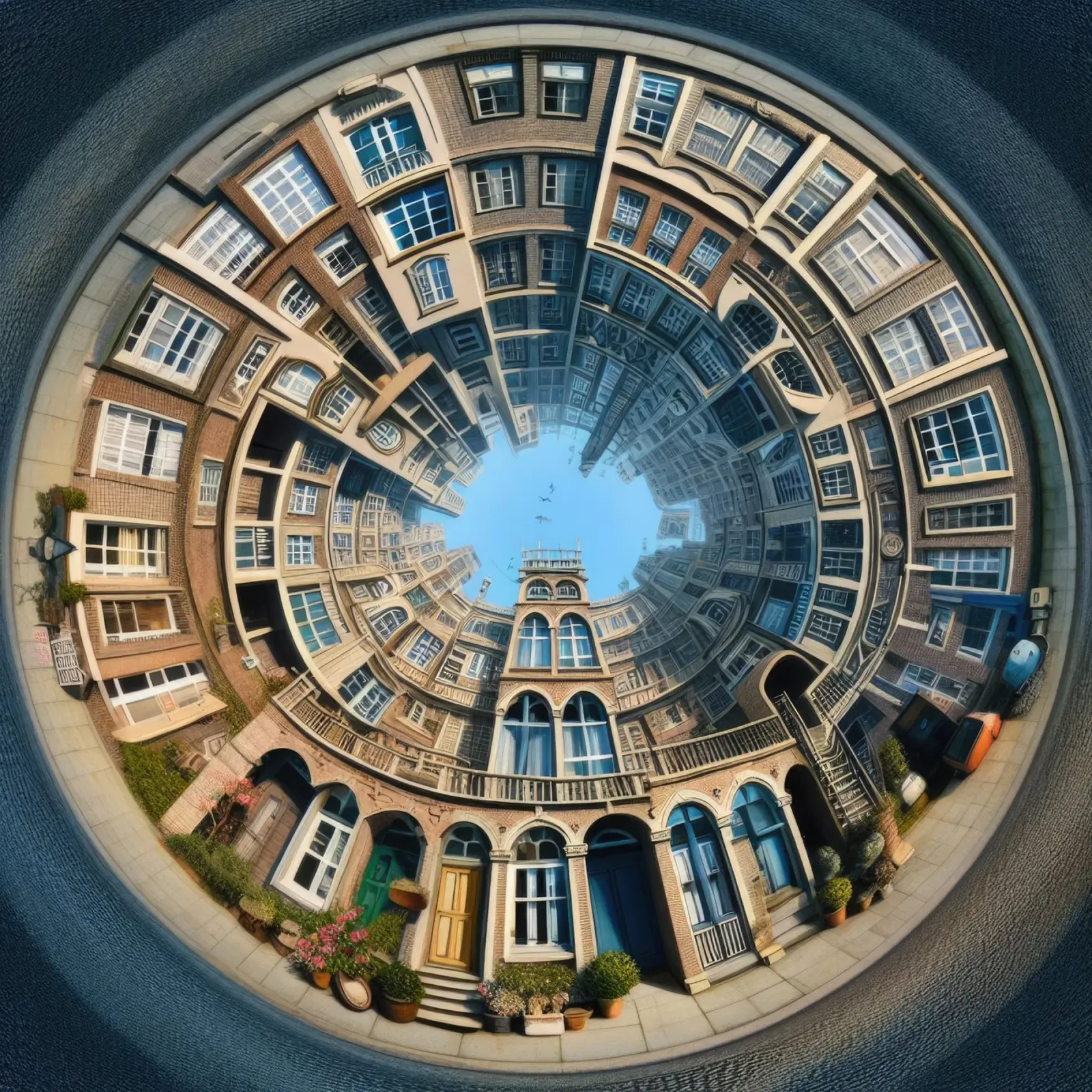 Sphere 064 - Circular Brick Architecture Acryl-Glas von Spheres