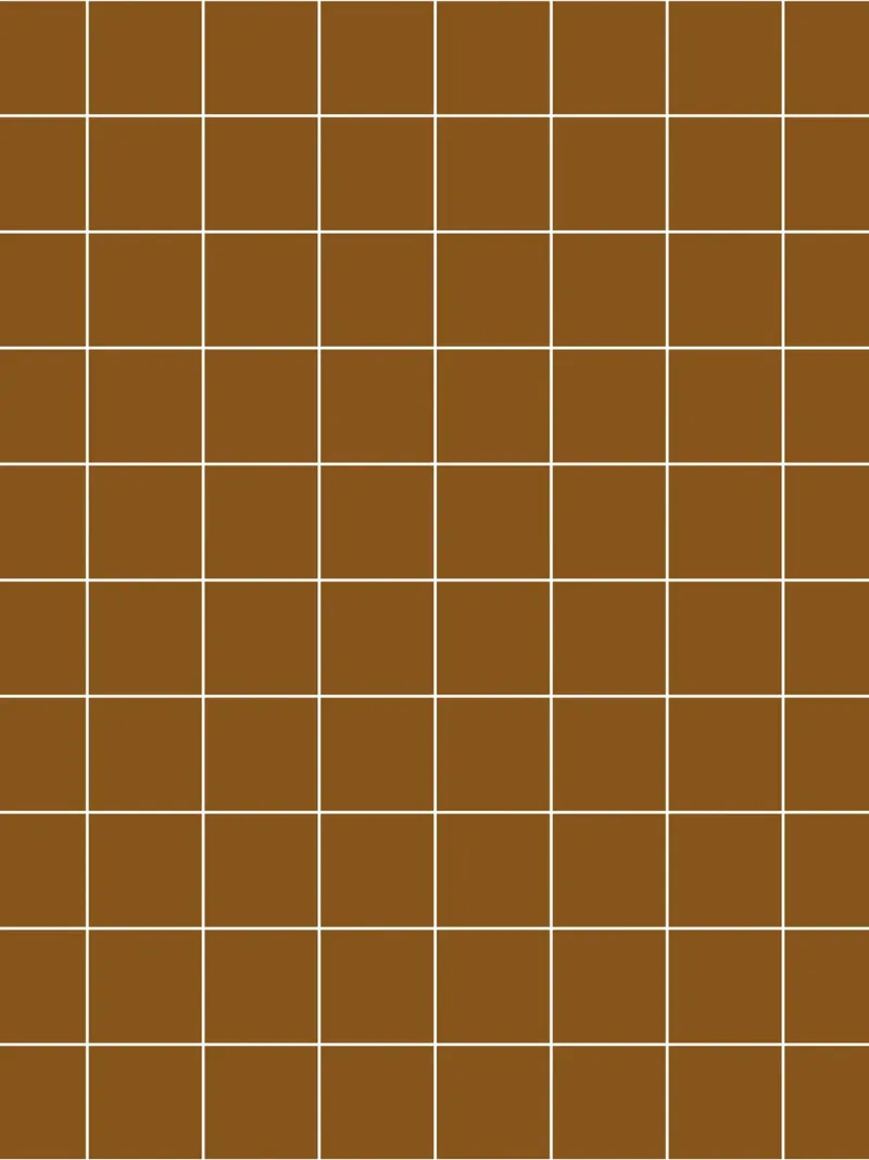 Basic Klassiek Chique Groot Raster | Wit op Donker Chocolade Bruin canvas van Beauty in Simplicity