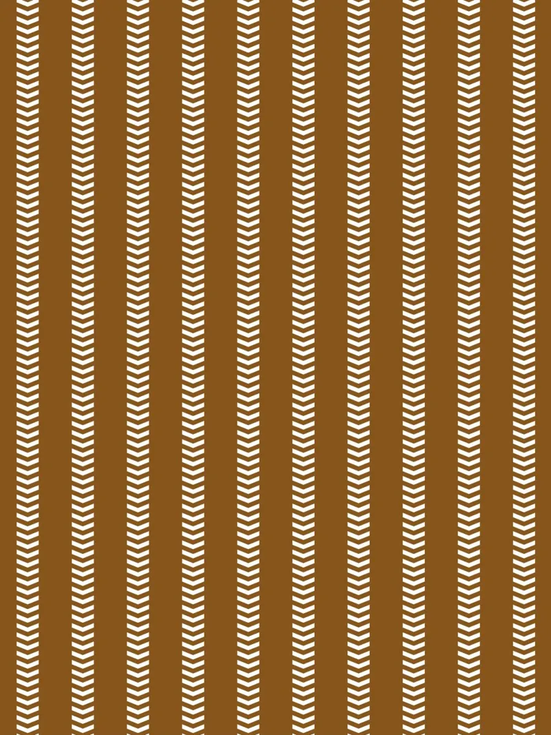 Chique Mudcloth Gestreepte Pijlen | Wit op Donker Chocolade Bruin canvas van Beauty in Simplicity