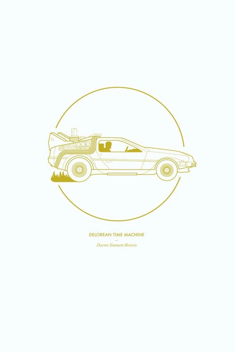 Delorean Time Machine pellicola backlit da Dean Smith