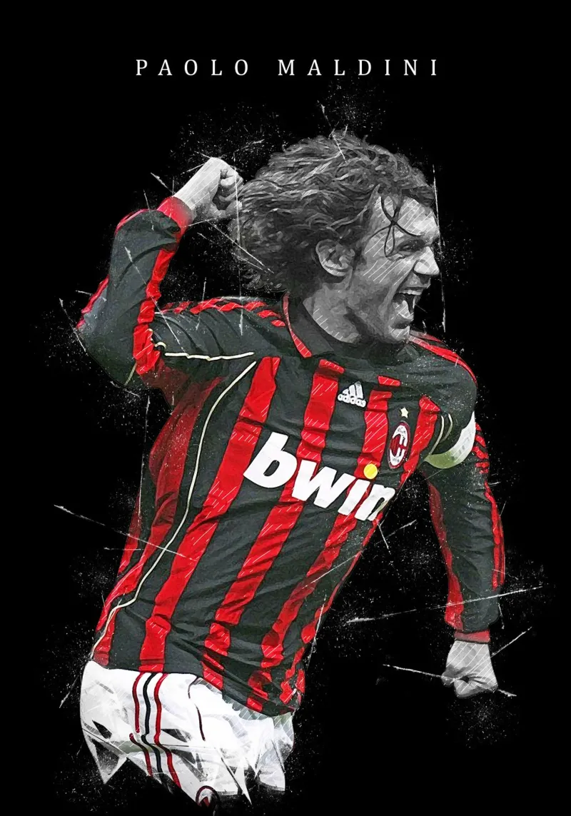 Paolo Maldini 1 carta hahnemühle da tenten