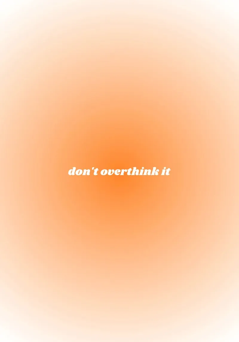 Don't overthink it quote canvas by Paigaam Studio