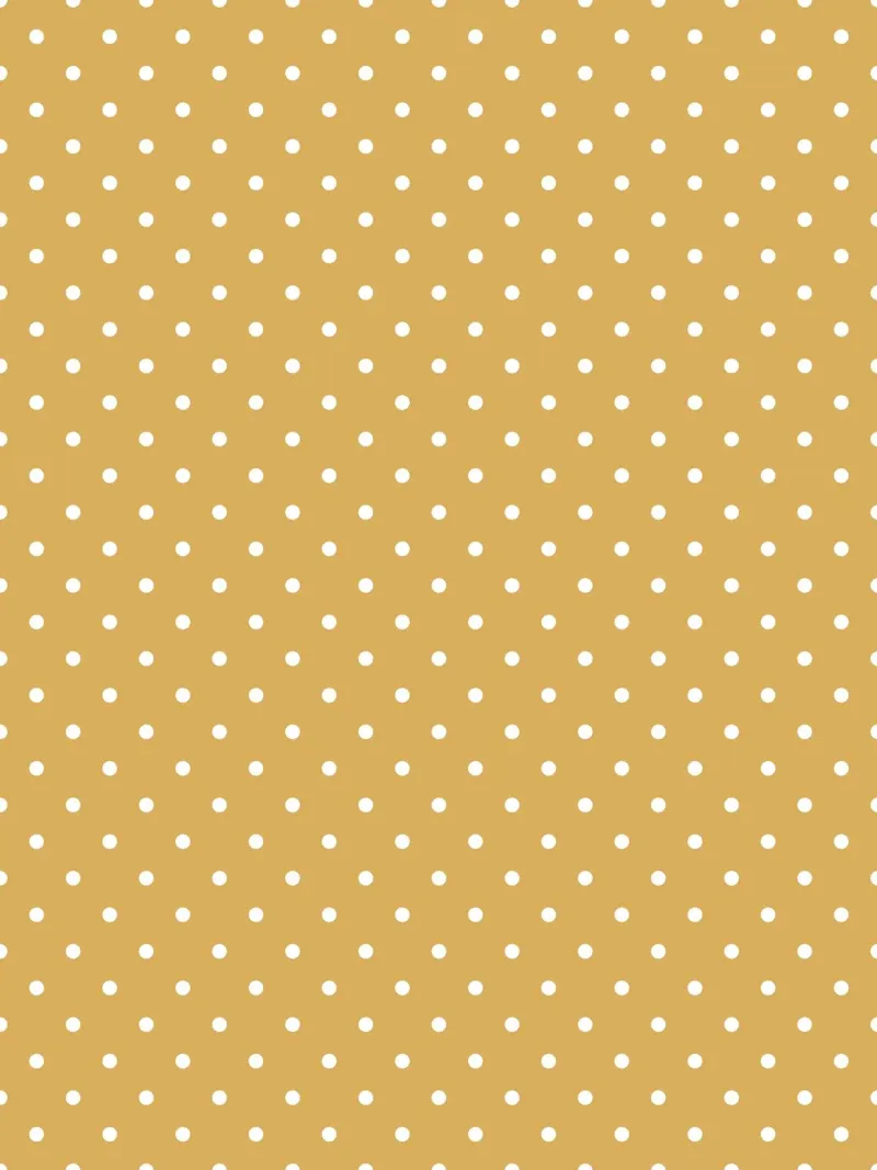 Minimal Basic Classic Polka Dots | Bianco su giallo senape carta hahnemühle da Beauty in Simplicity