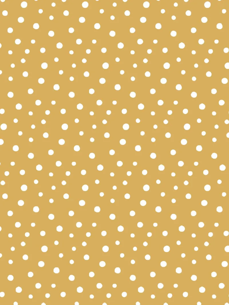 Basic Chic Hand Drawn Polka Dots | White on Mustard Yellow hahnemühle by Beauty in Simplicity