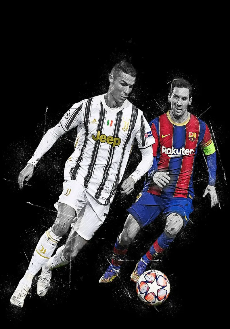 Ronaldo And Messi pellicola backlit da tenten
