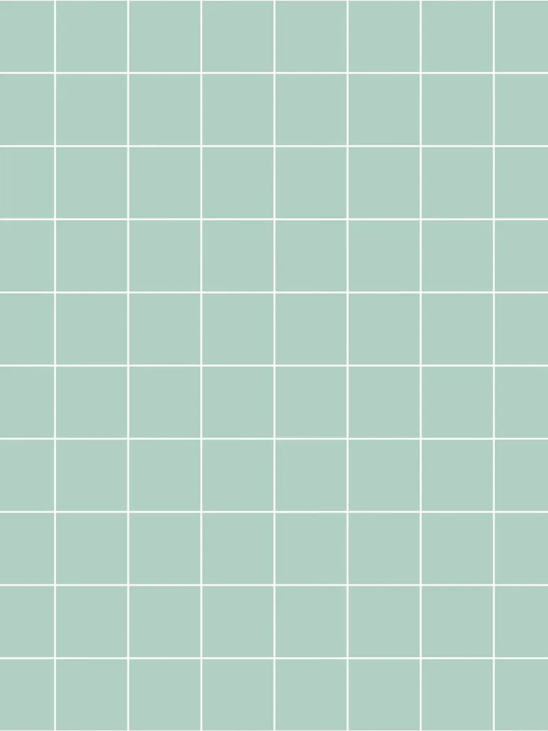 Minimal Basic Klassiek Groot Raster | Wit op Lichtblauw Groen hahnemühle van Beauty in Simplicity