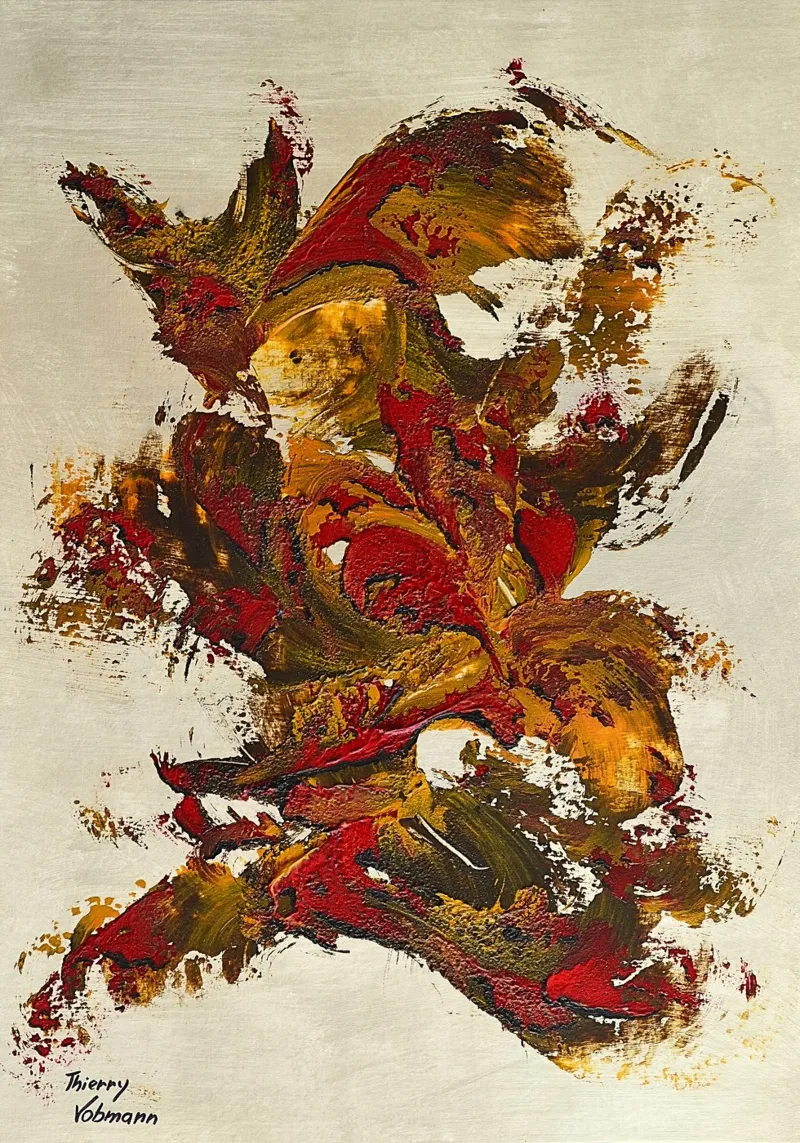 IDEAL GIFT 103 poster con telaio in legno da Thierry Vobmann Abstract painting