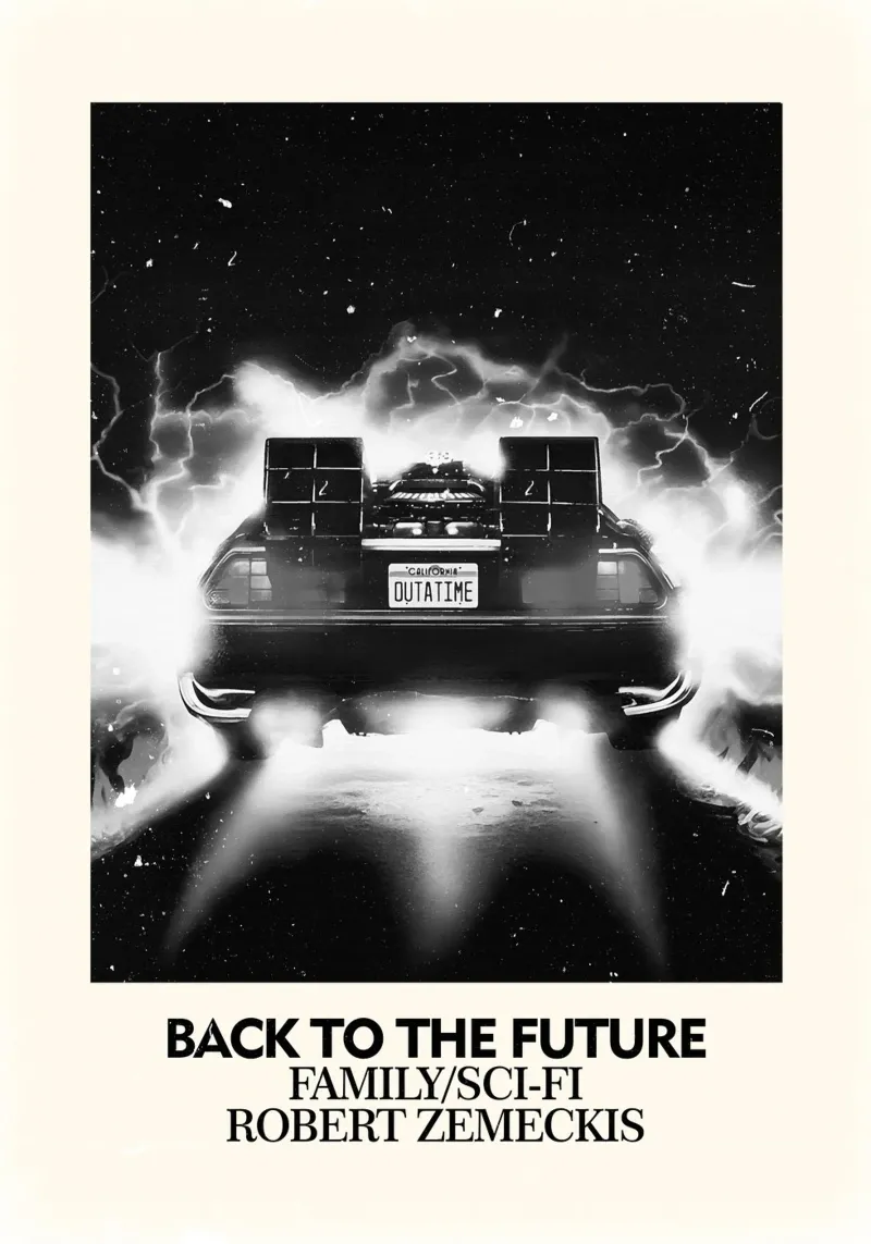 Back To The Future pellicola backlit da FreeArtStudio