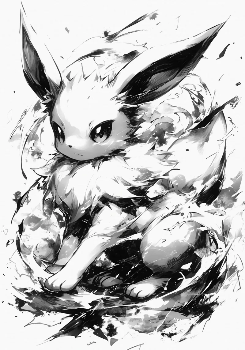 eevee black and white pellicola backlit da CreativeStudio