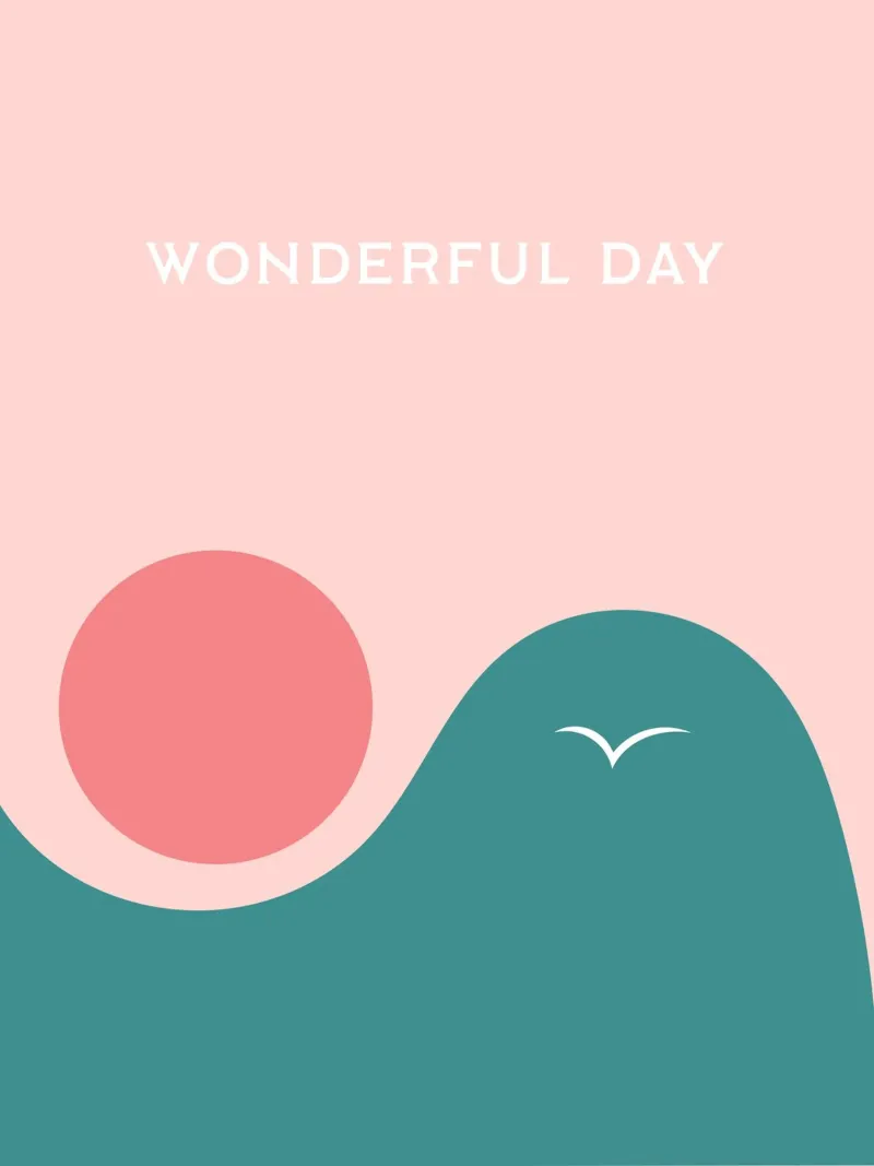 WONDERFUL DAY poster con telaio in plastica da natural neutral