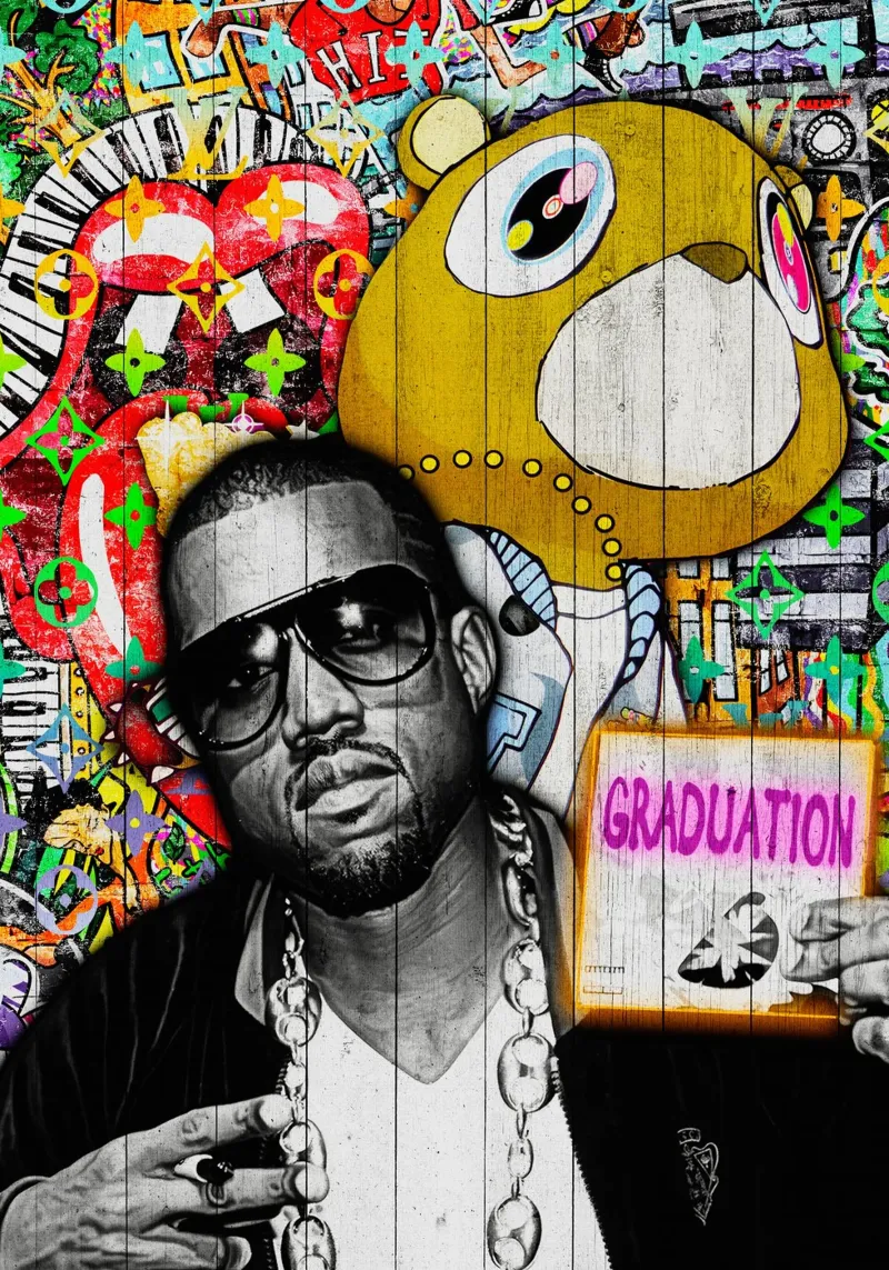 Pop Art kanye west Graduation pellicola backlit da FreeArtStudio