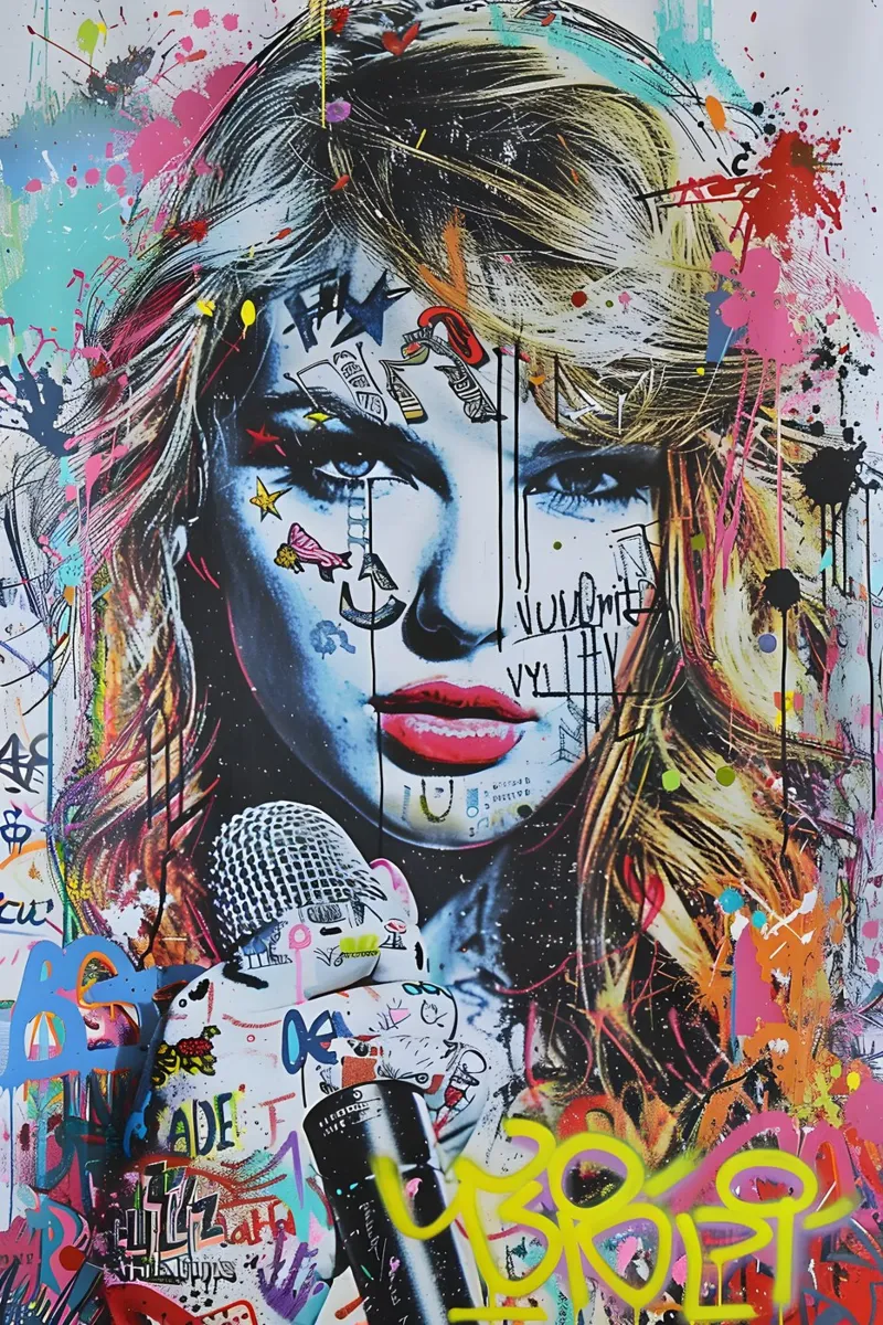 Pop art Taylor Swift plexiglass da FreeArtStudio