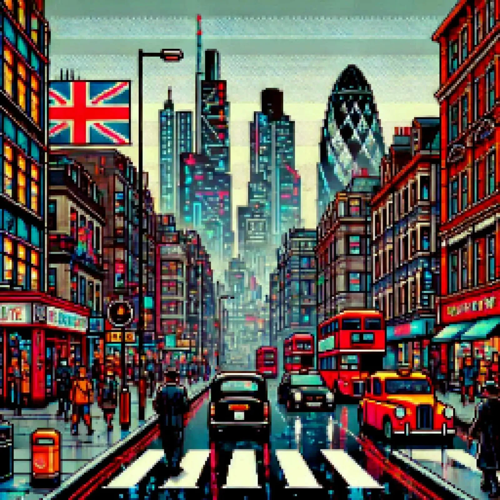 Londra - Pixelart pellicola backlit da pixelart