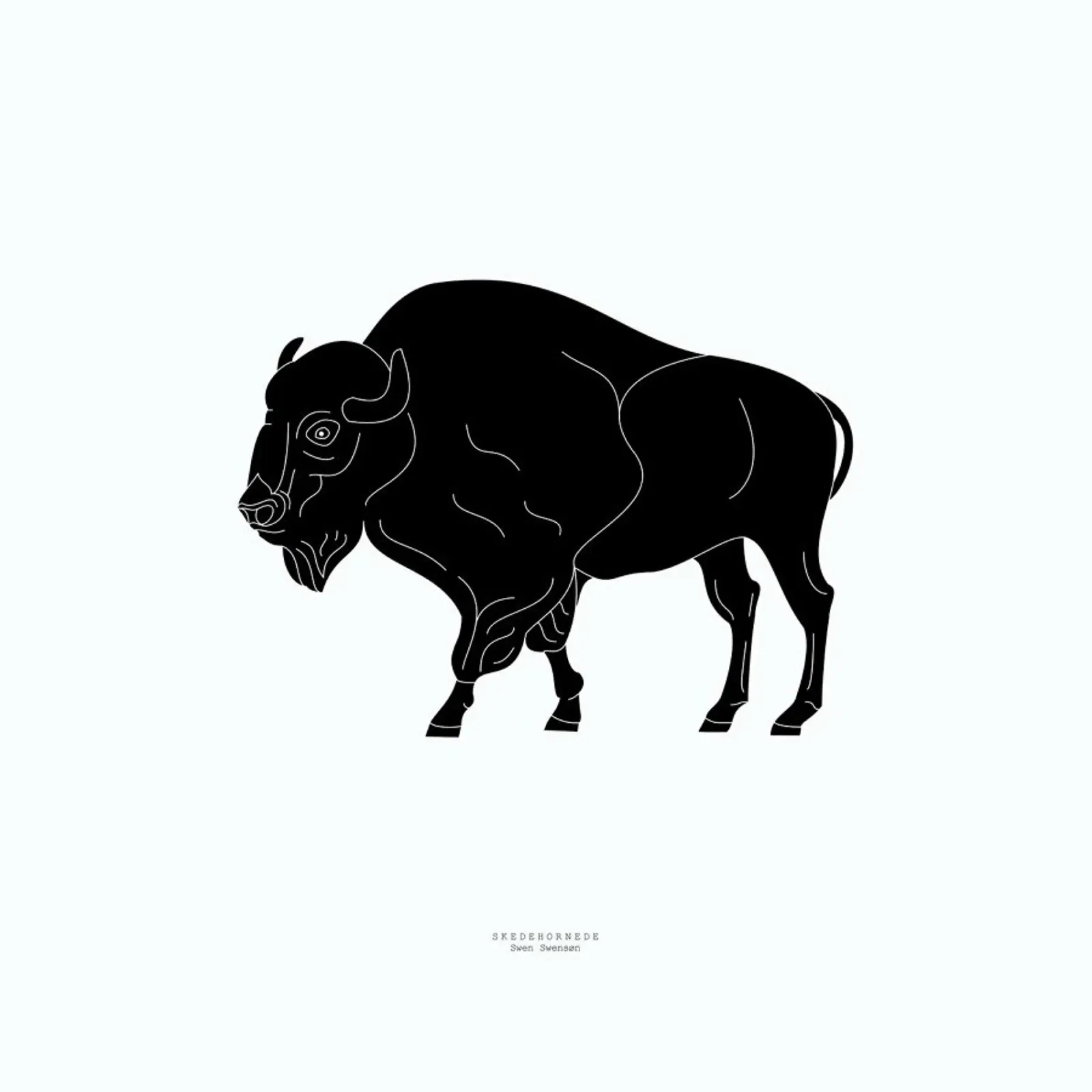 Skedehornede Black alu-dibond by Swen Swensøn