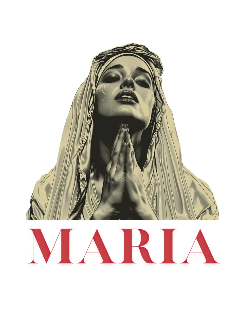 Maria - Grazia eterna poster con telaio in legno da Nikis Art Studio