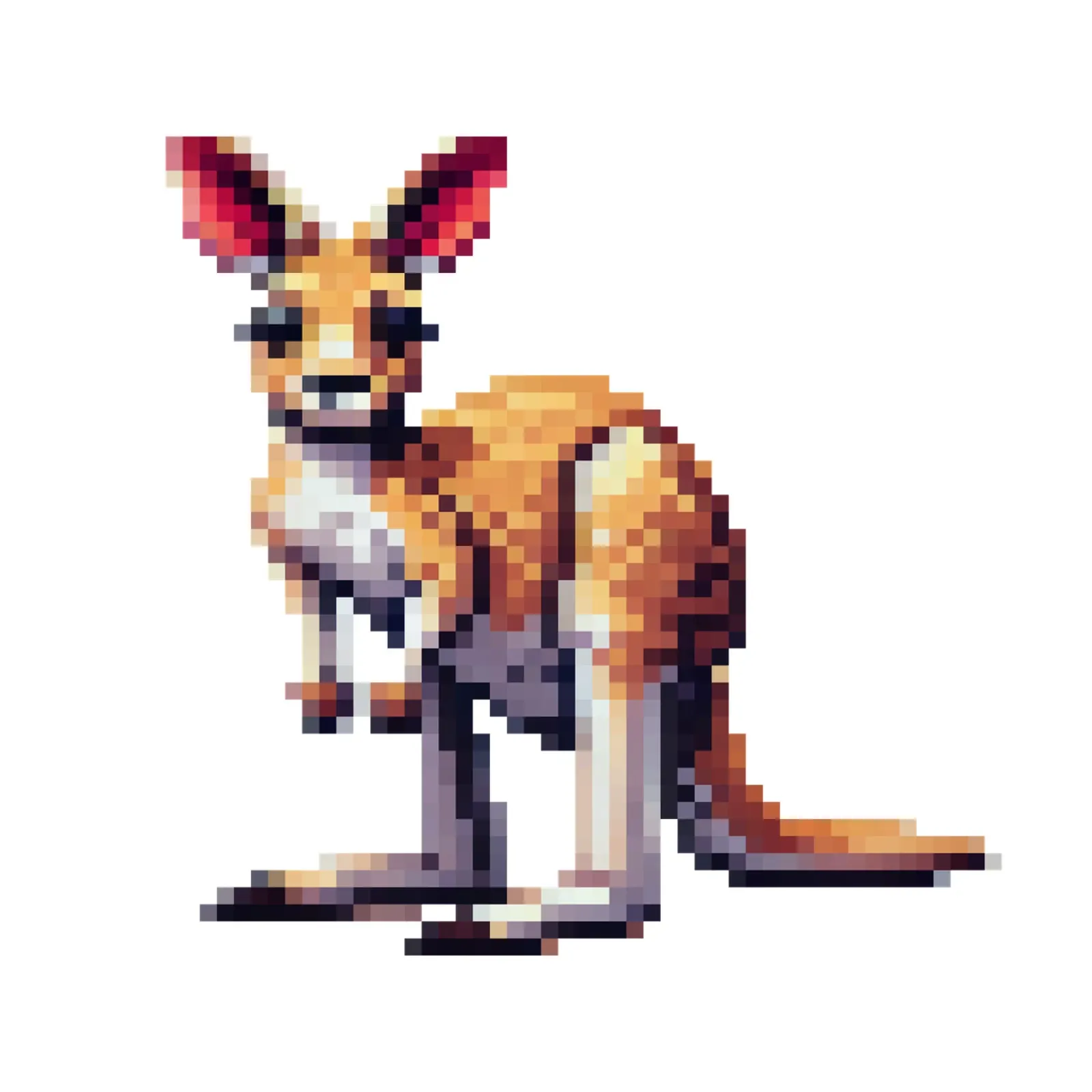 Kangaroo - Pixelart alu-dibond by pixelart