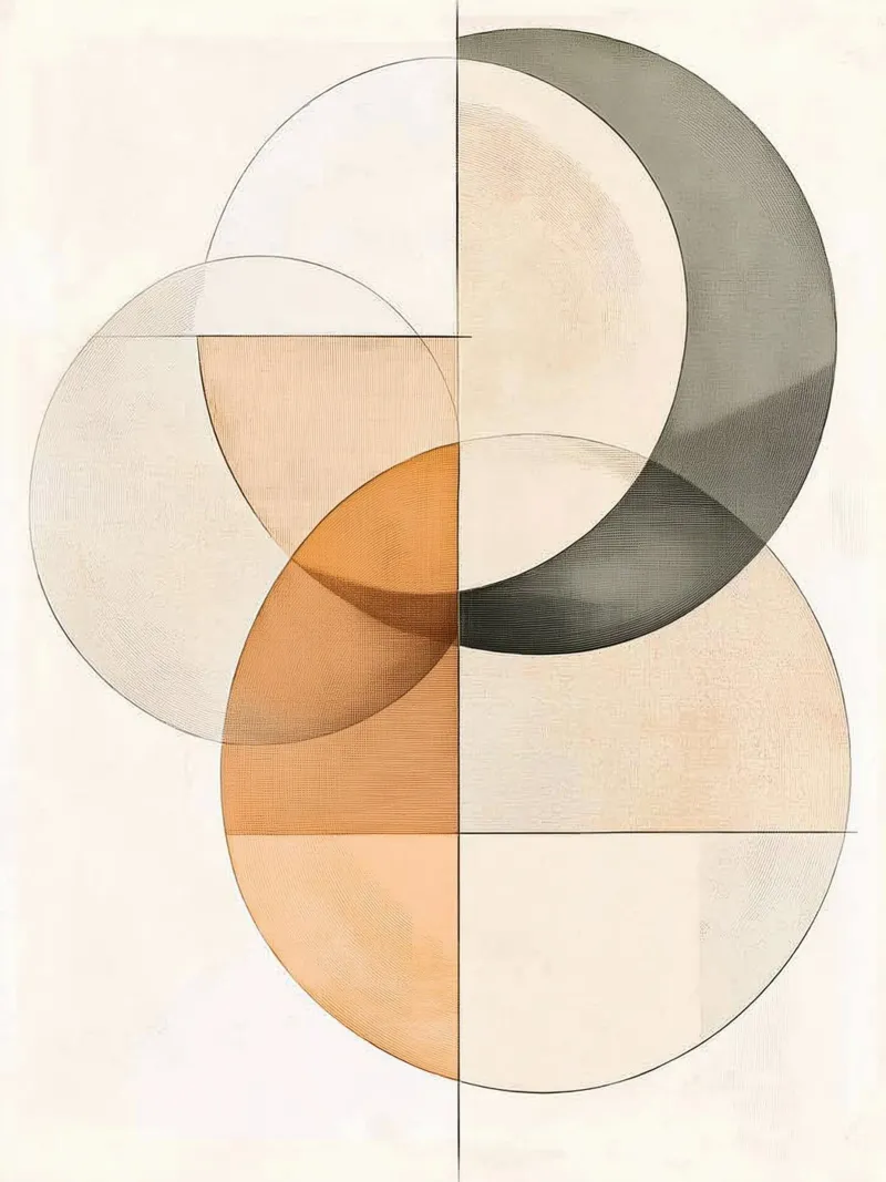 Abstract circles canvas by Imagine