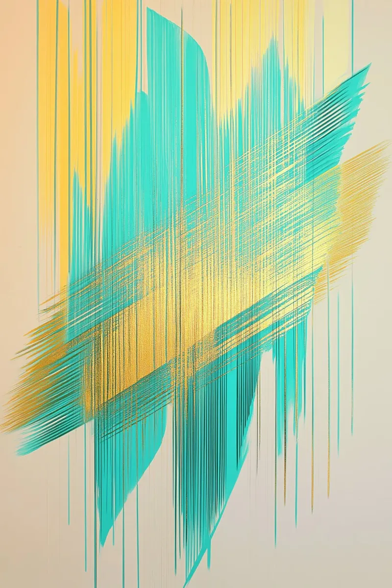 Astratto in oro e verde carta hahnemühle da Imagine