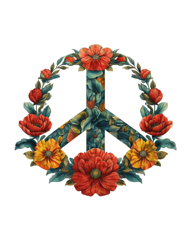 Frieden - Unity in Bloom canvas by Nikis Art Studio
